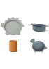 Набор посуды Liewood Cyrus Silicone Junior Set Dino Blue Multi Mix